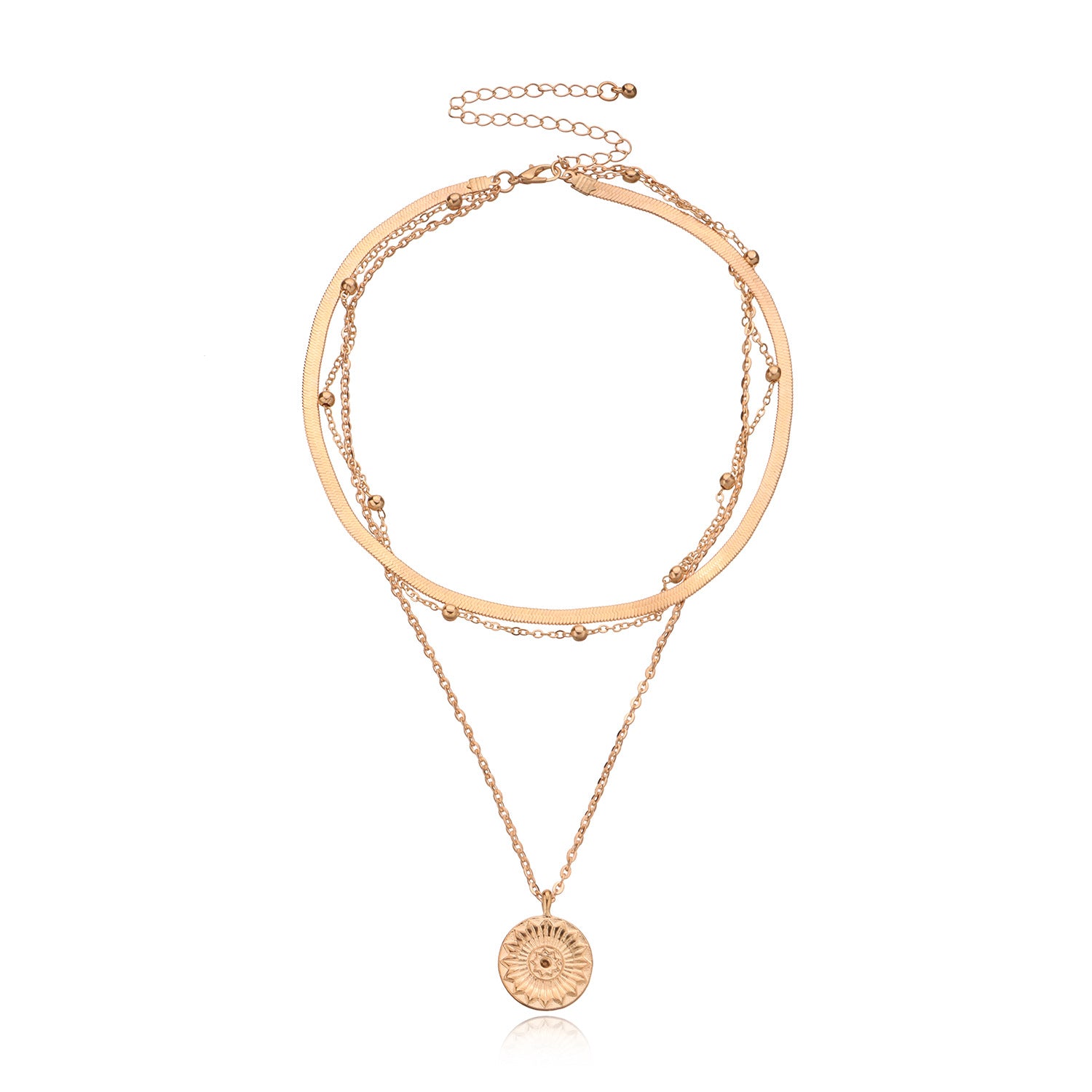 Wholesale Round Tag Alloy Necklace